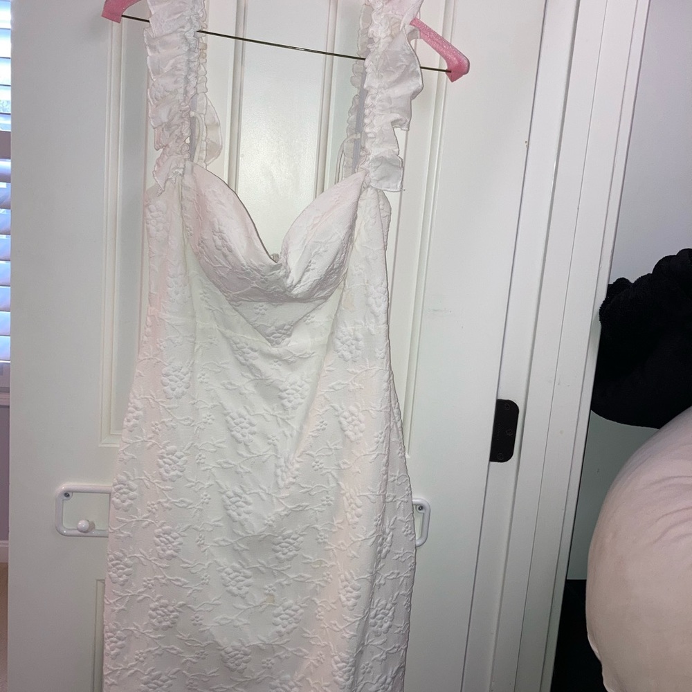 White mini dress